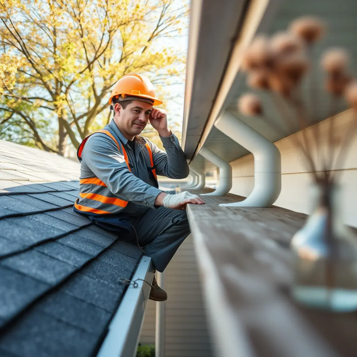Gutter protection and roof drainage work near Mastic Beach, NY