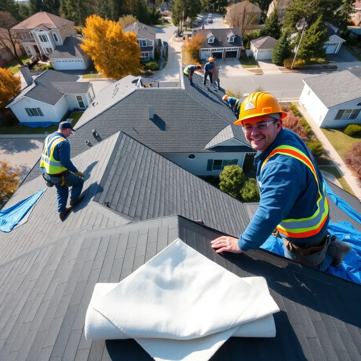 Roof replacement project near Mastic, NY