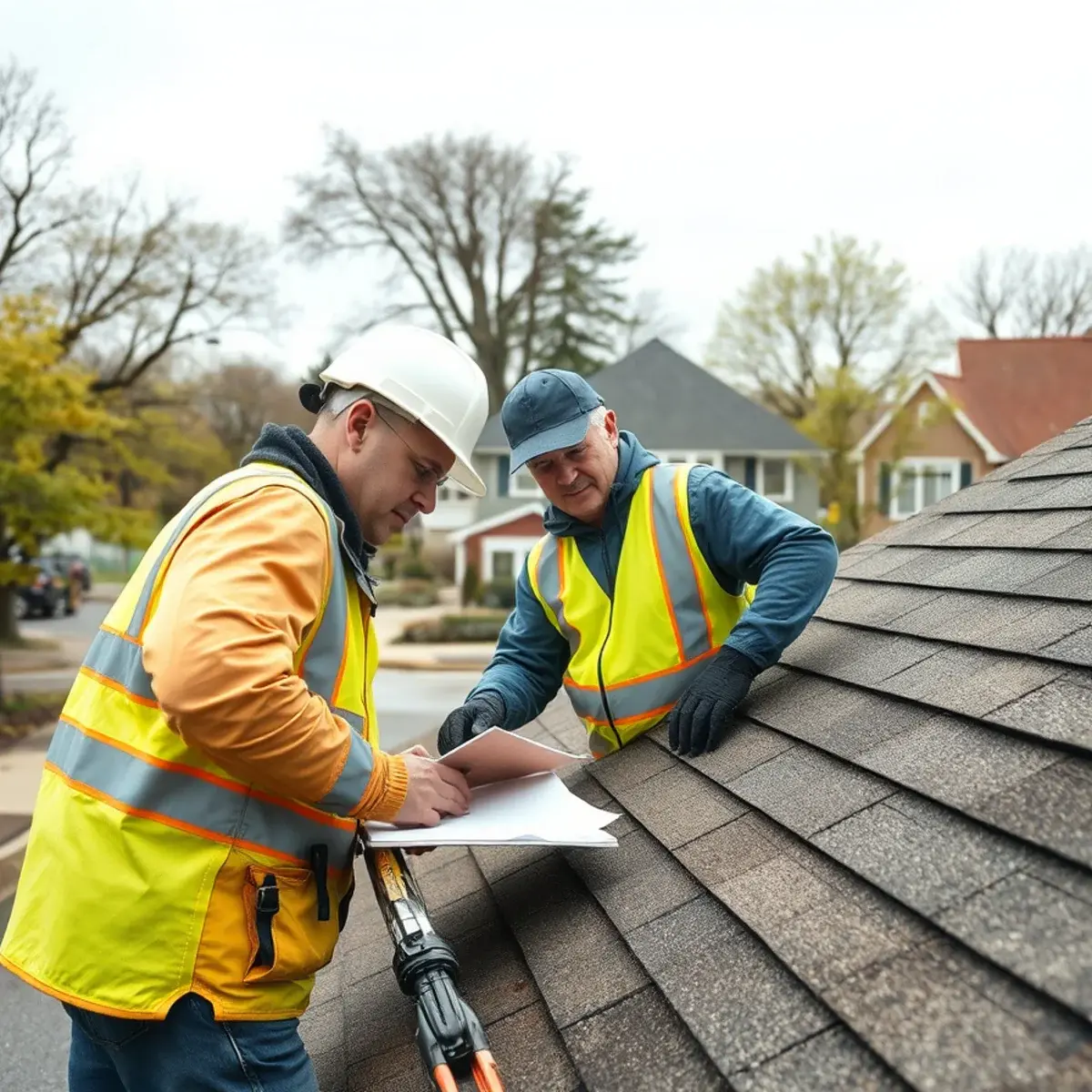 Storm damage roof repair near Mastic, NY