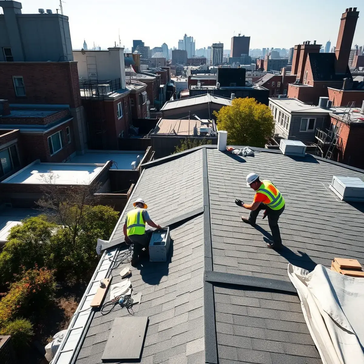 Roof replacement project near Midtown, NY