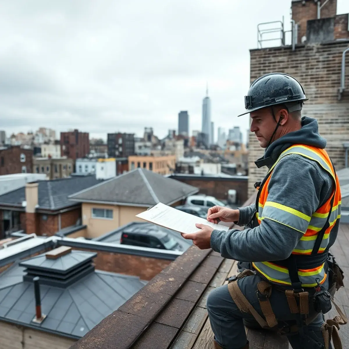 Storm damage roof repair near Midtown, NY