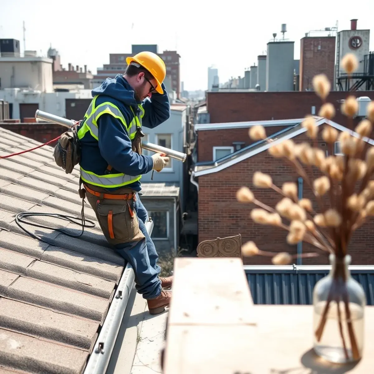 Gutter protection and roof drainage work near Midtown, NY