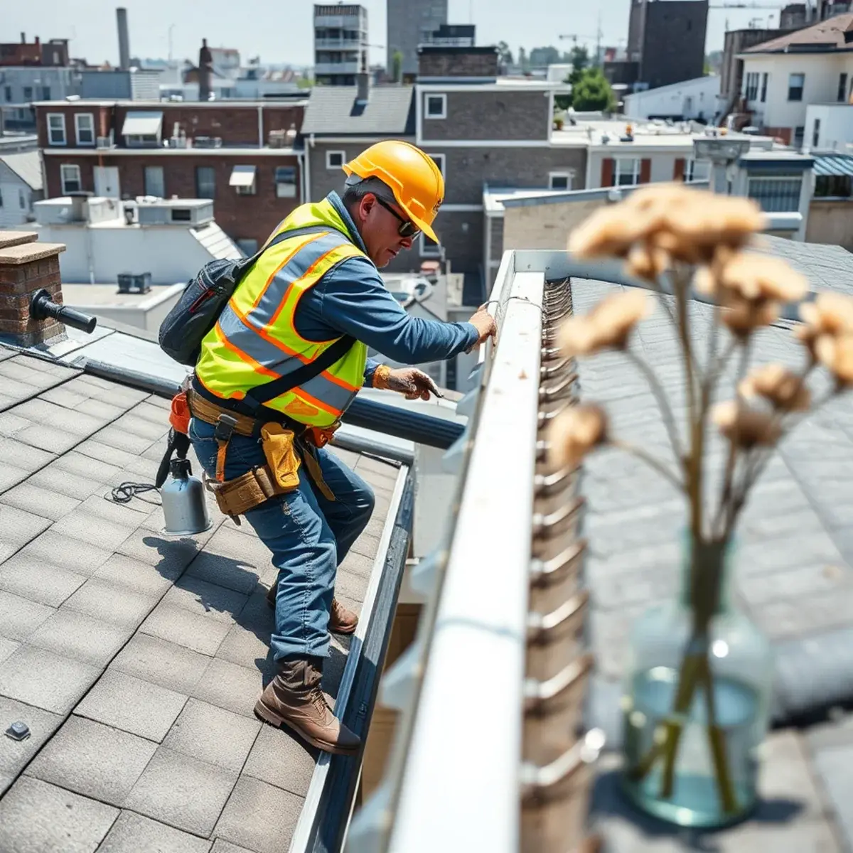Gutter protection and roof drainage work near Mill Basin, NY