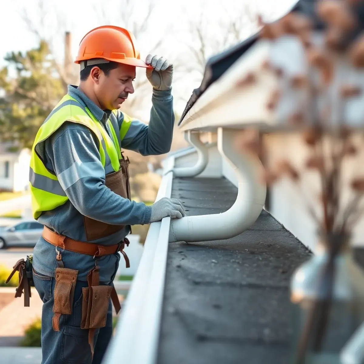 Gutter protection and roof drainage work near Miller Place, NY