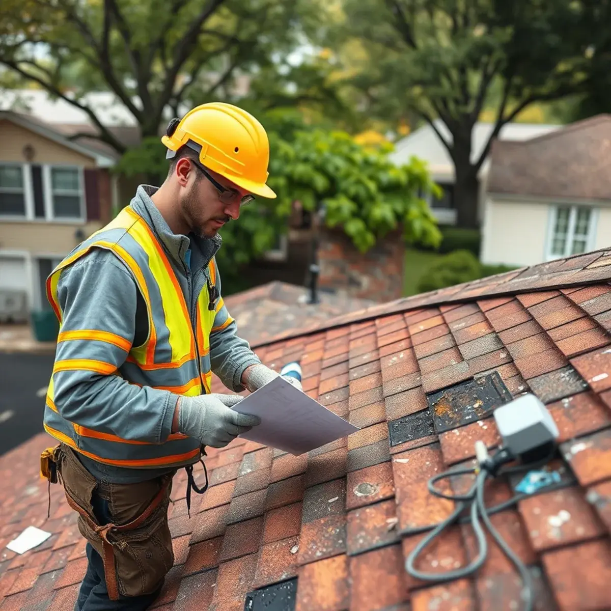 Storm damage roof repair near Mineola, NY