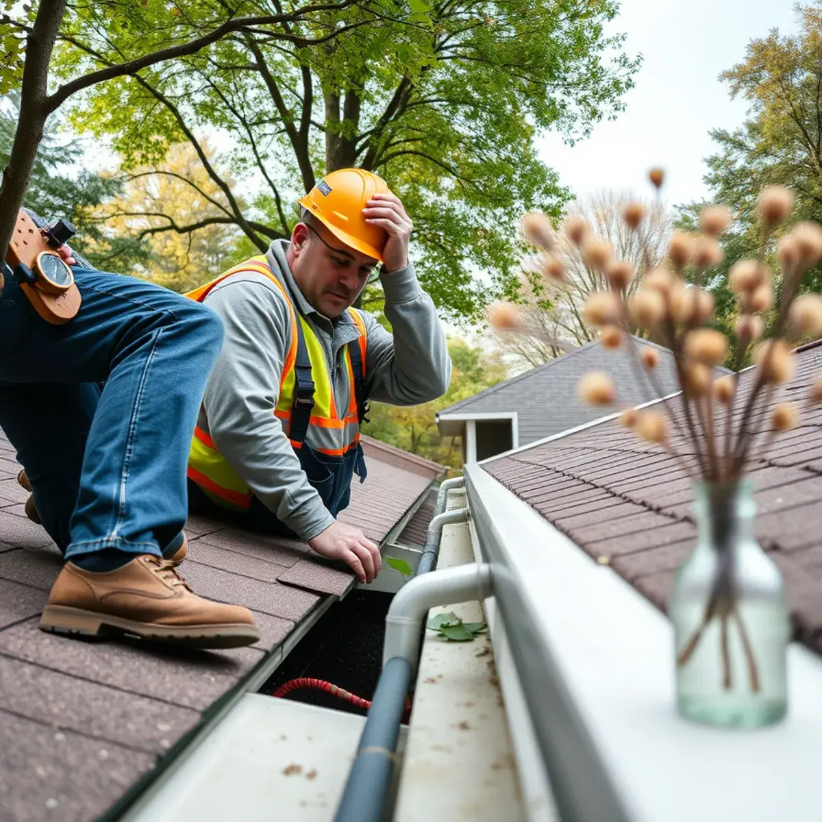 Gutter protection and roof drainage work near Monroe, NY