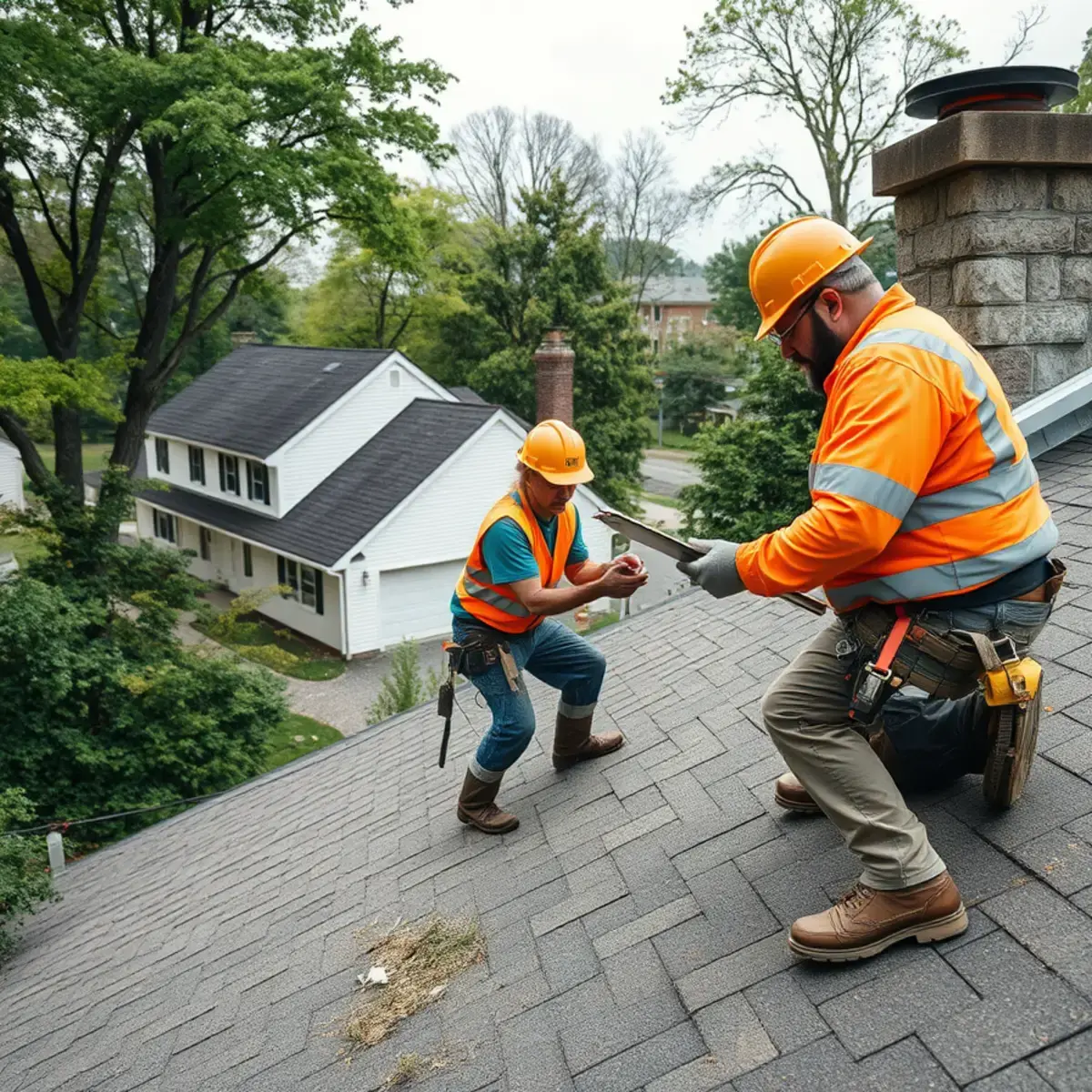 Storm damage roof repair near Nanuet, NY