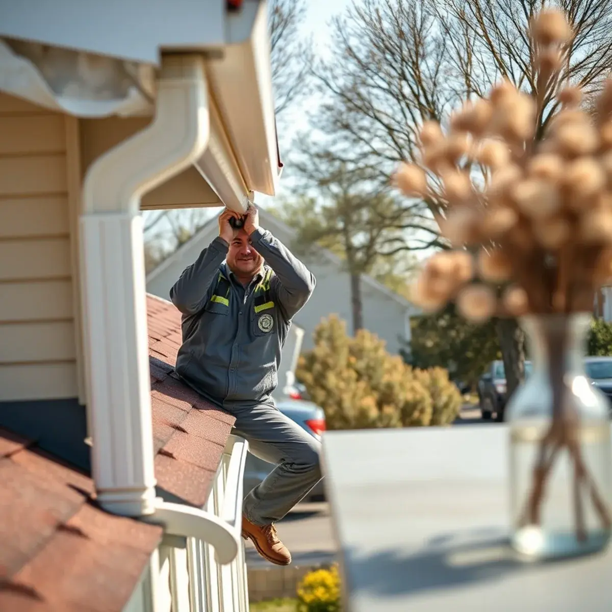 Gutter protection and roof drainage work near Nesconset, NY
