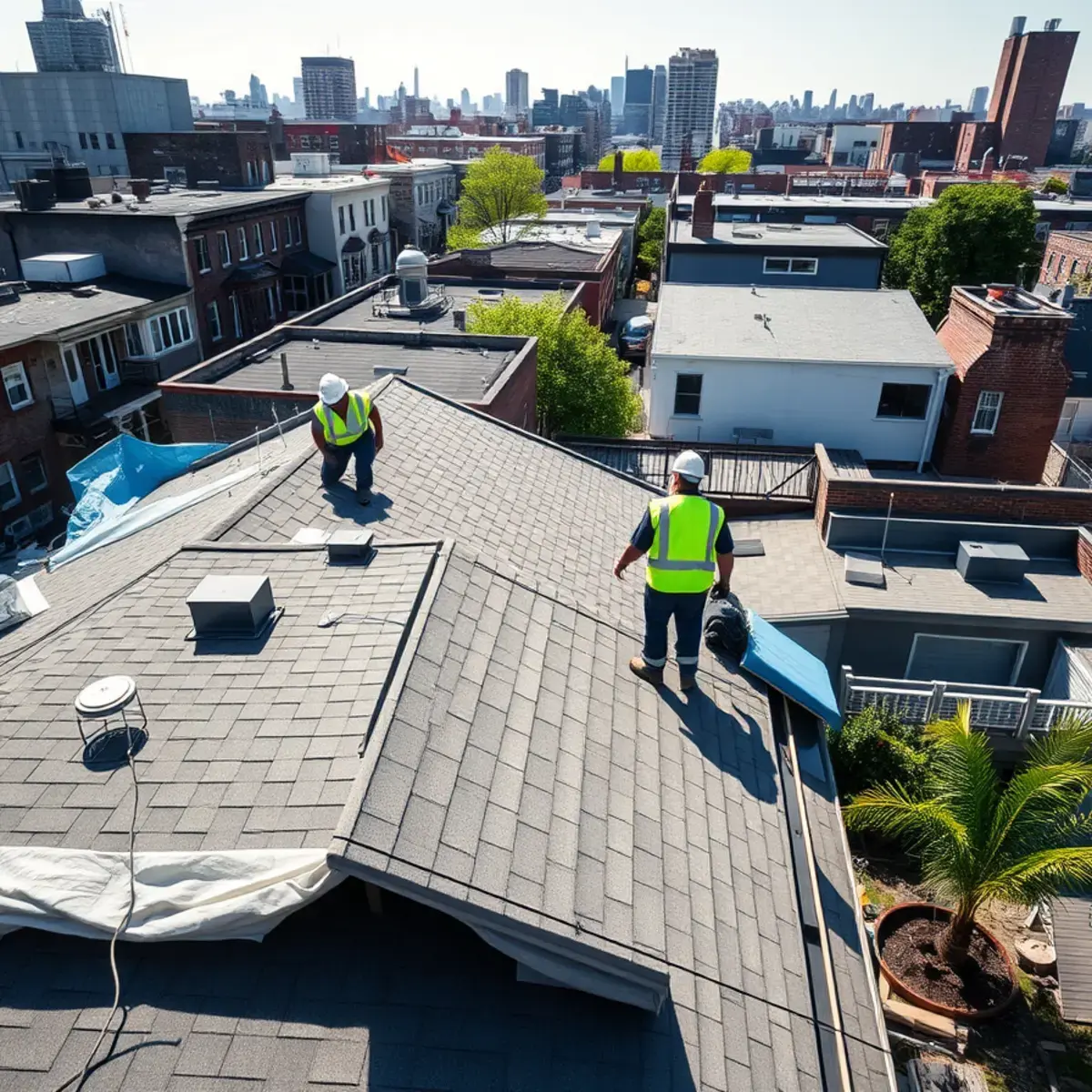 Roof replacement project near New Brighton, NY