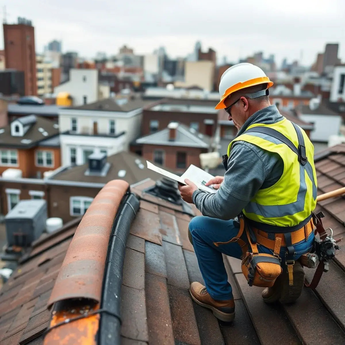 Storm damage roof repair near New Brighton, NY