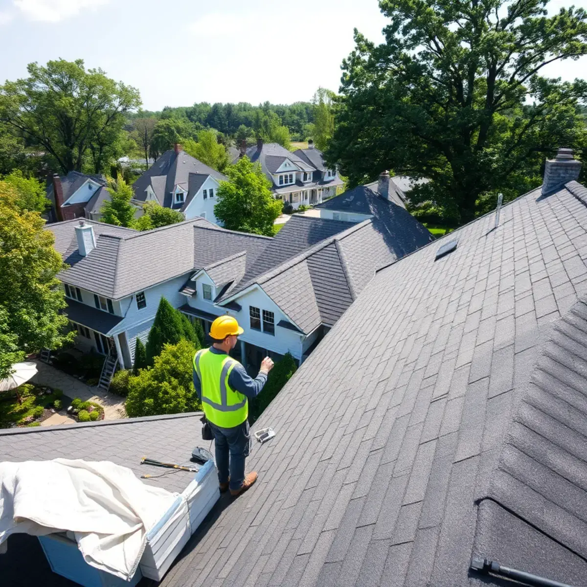 Roof replacement project near New City, NY