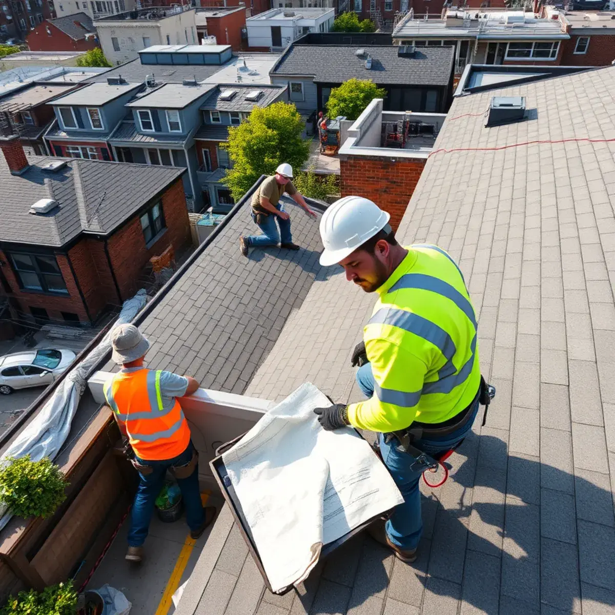 Roof replacement project near NoHo, NY