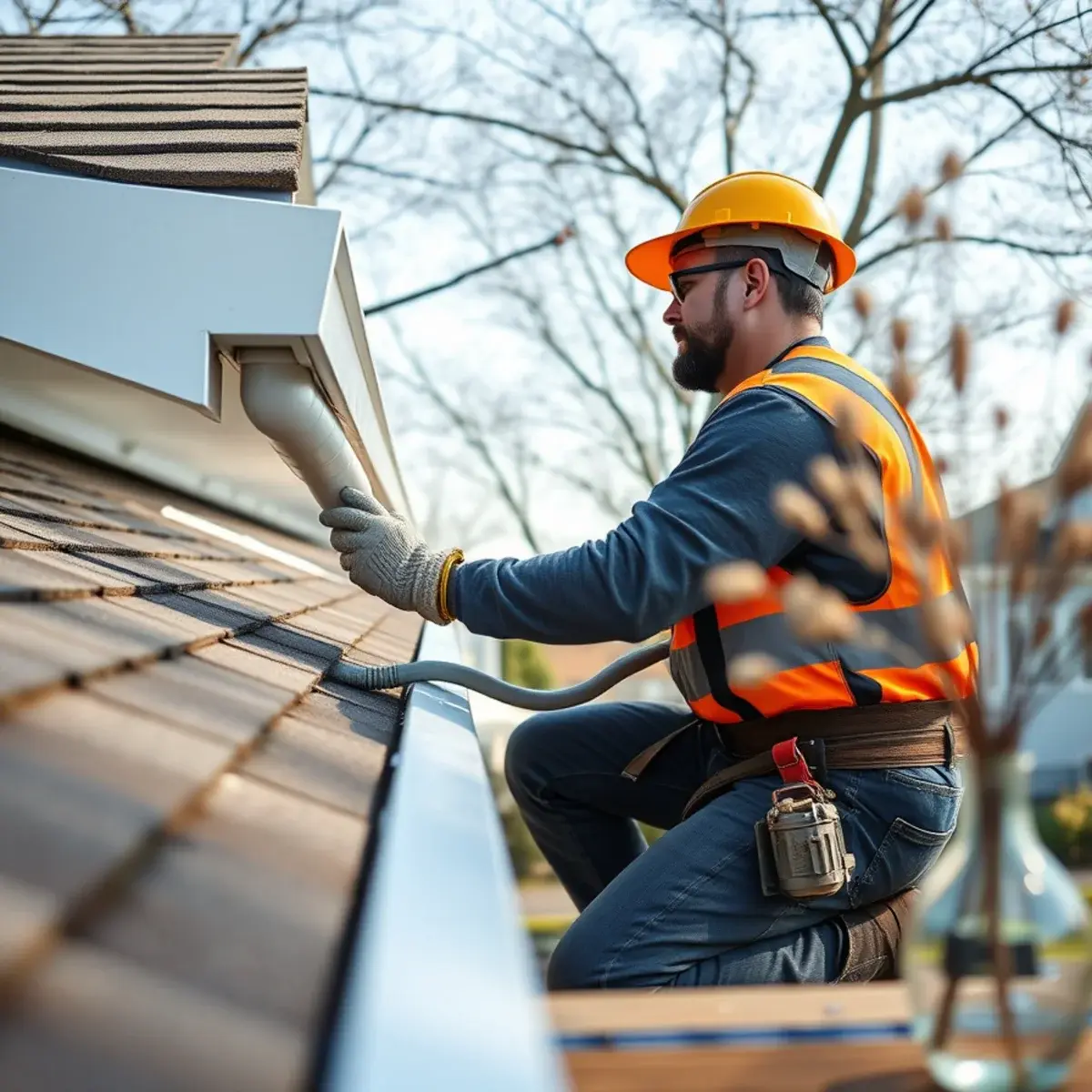 Gutter protection and roof drainage work near Oceanside, NY
