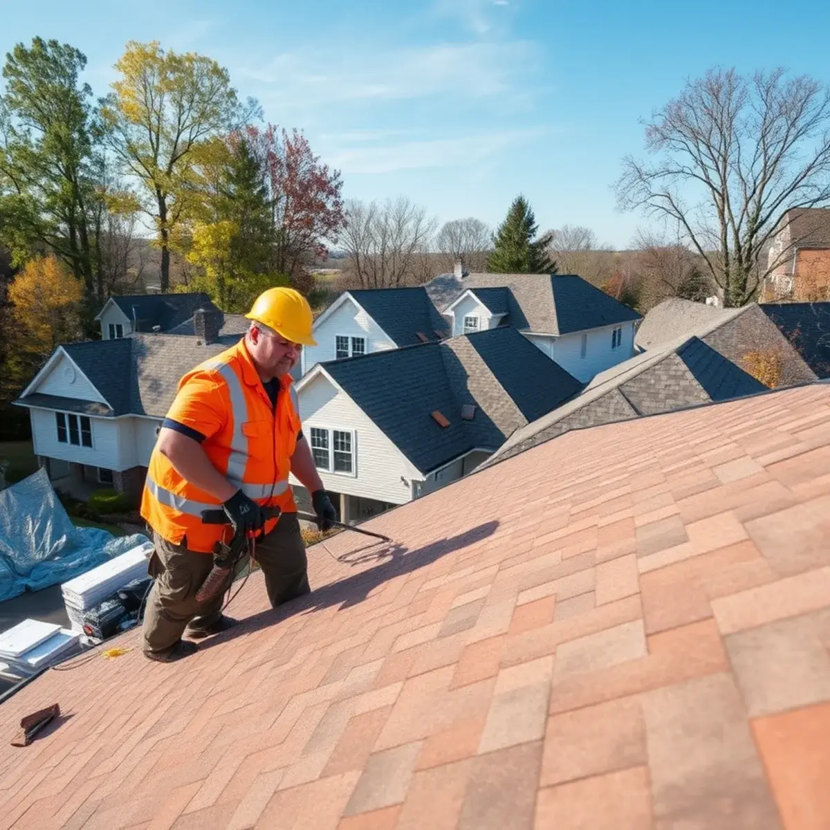 Roof replacement project near Oswego, NY