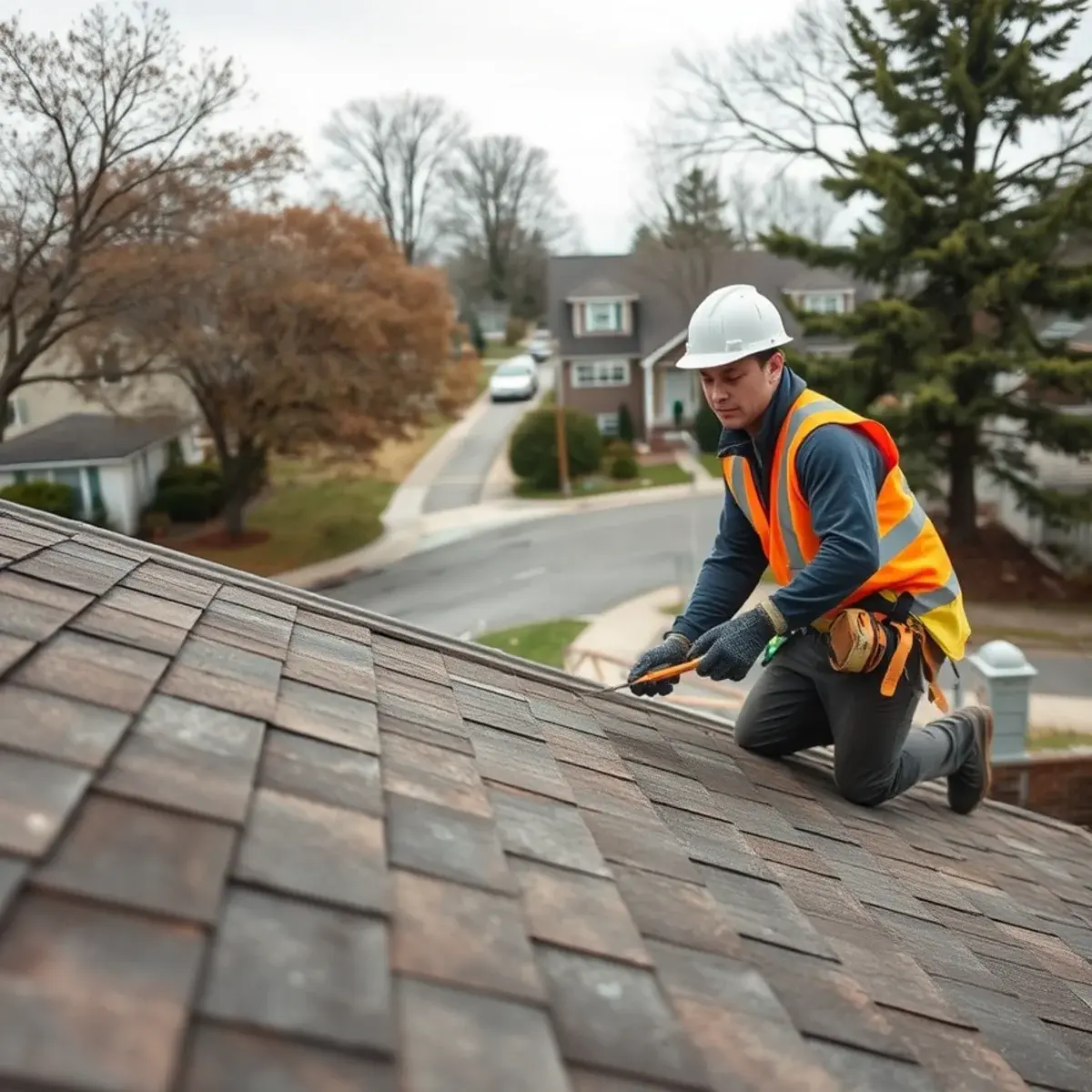 Storm damage roof repair near Patchogue, NY