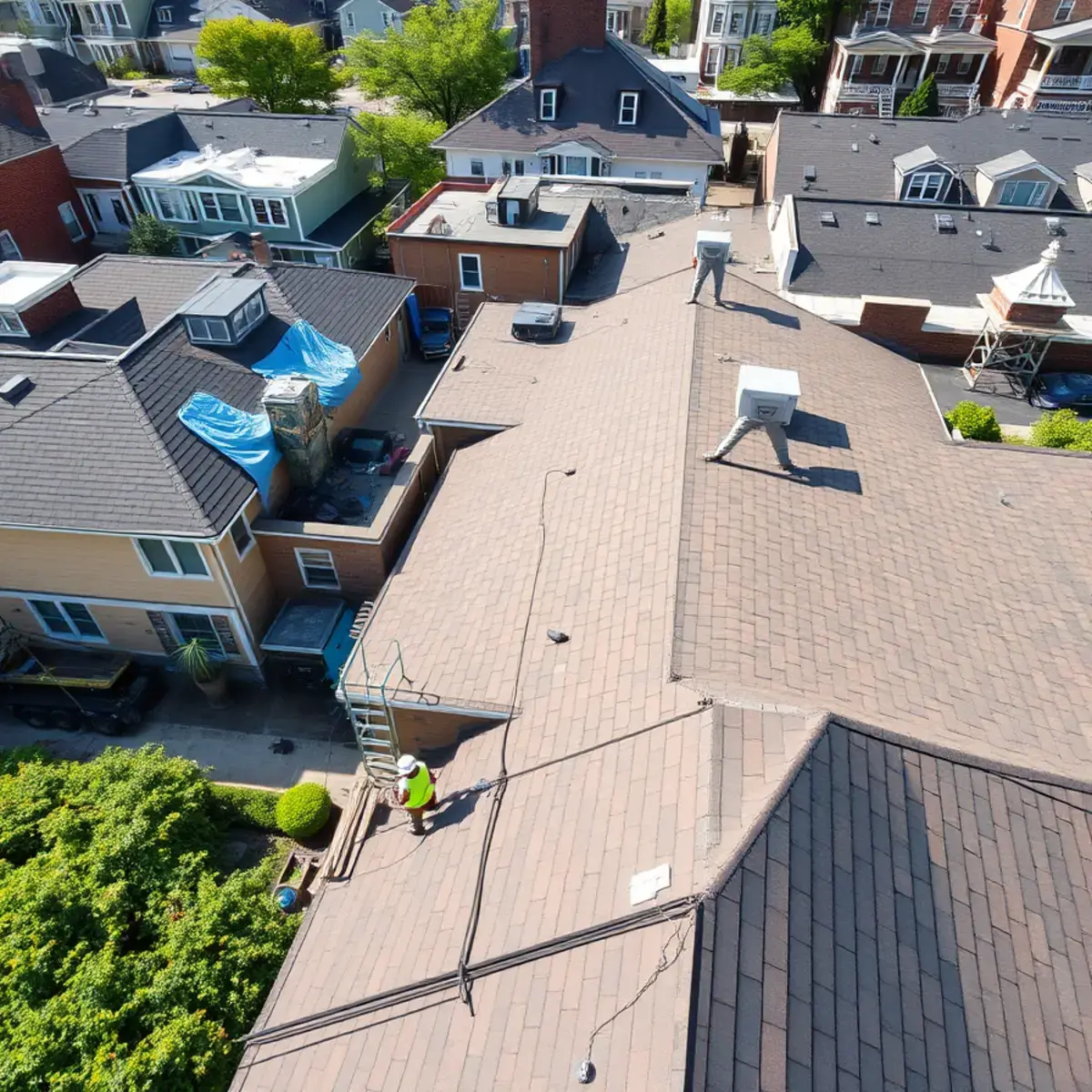 Roof replacement project near Pelham Bay, NY