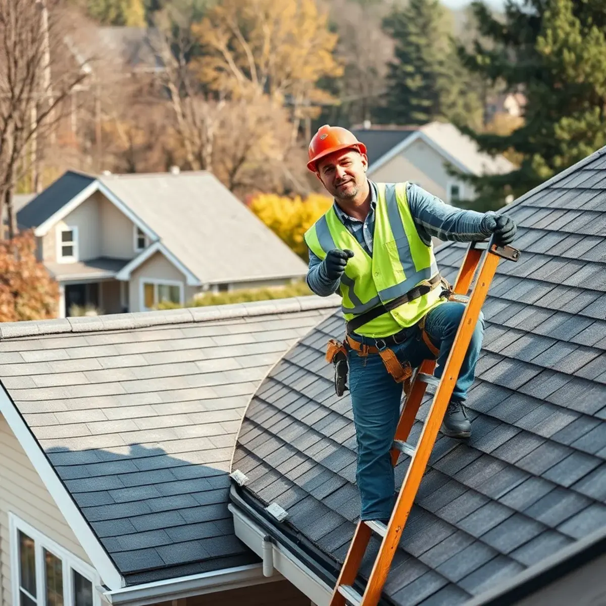 Roofing contractor working on a home in Philipstown, NY