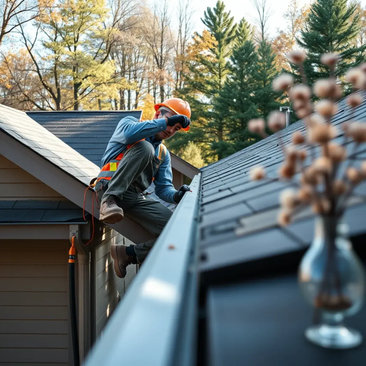 Gutter protection and roof drainage work near Phoenicia, NY