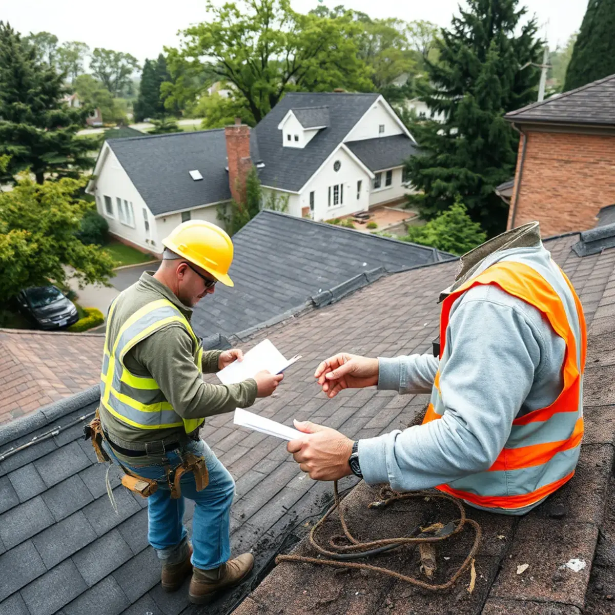 Storm damage roof repair near Piermont, NY