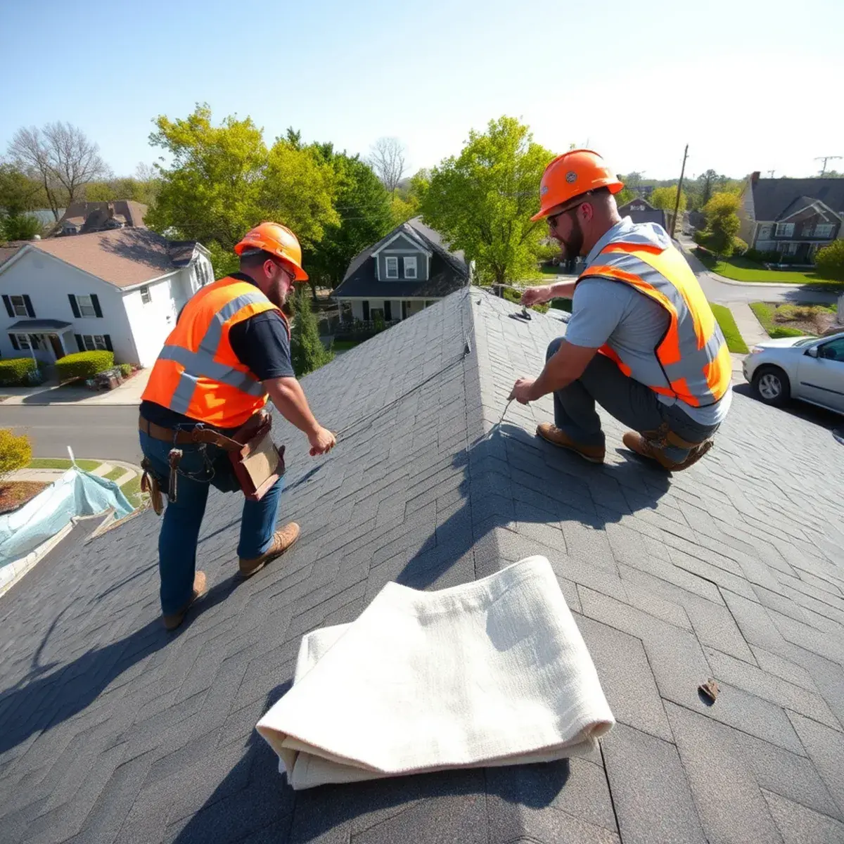Roof replacement project near Port Jefferson Station, NY