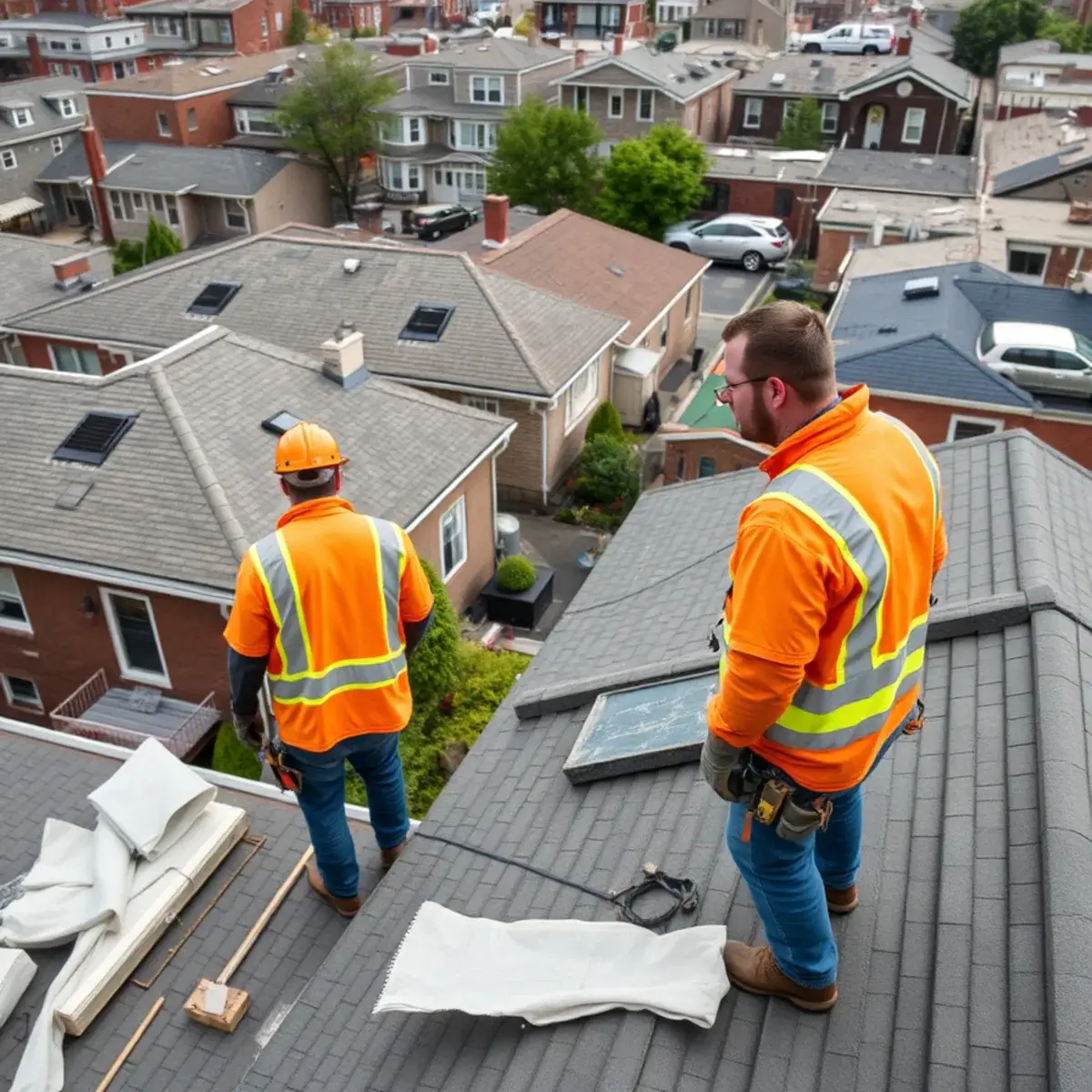 Roof replacement project near Port Richmond, NY