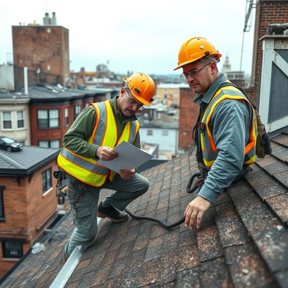 Storm damage roof repair near Port Richmond, NY