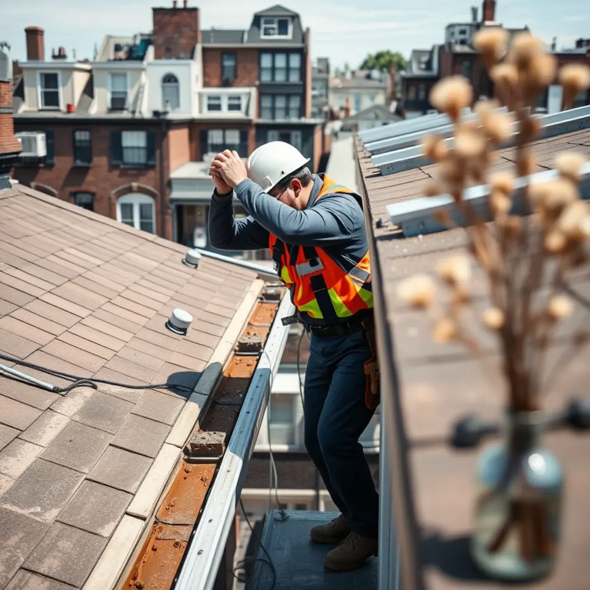 Gutter protection and roof drainage work near Prospect Heights, NY