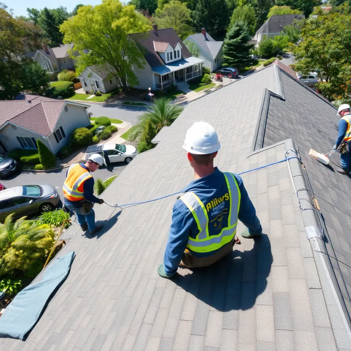 Roof replacement project near Purchase, NY