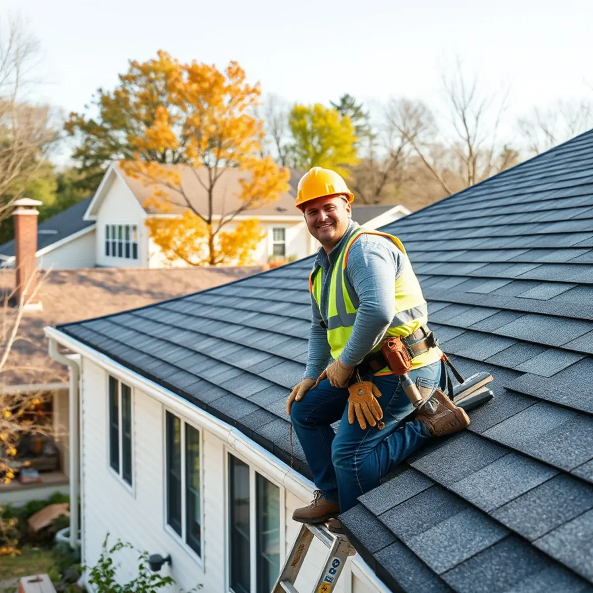 Roofing contractor working on a home in Putnam County, NY