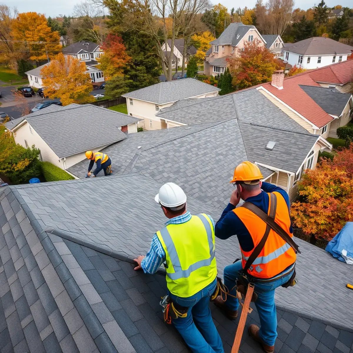 Roof replacement project near Rochester, NY