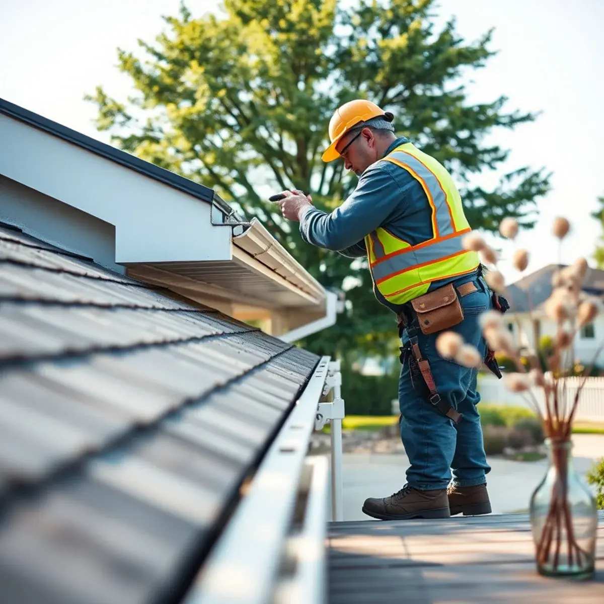 Gutter protection and roof drainage work near Rocky Point, NY
