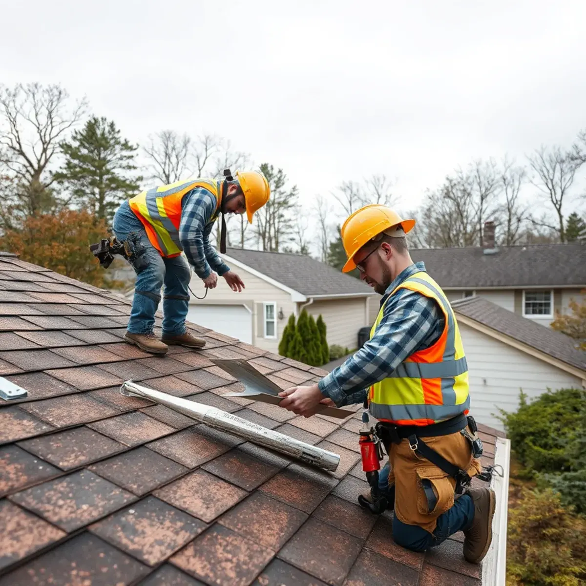 Storm damage roof repair near Rome, NY