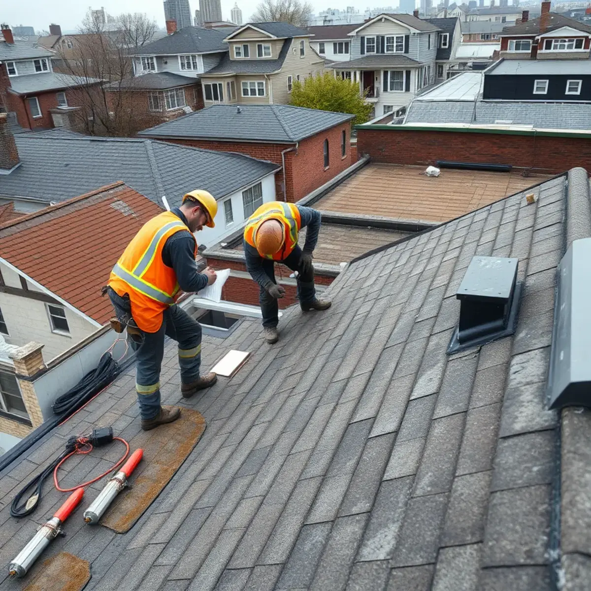 Storm damage roof repair near Rossville, NY