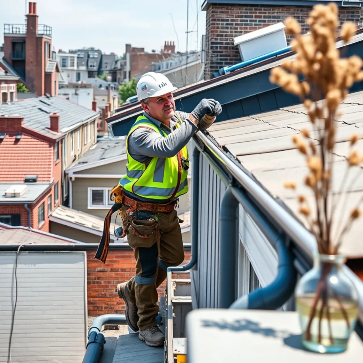Gutter protection and roof drainage work near Rossville, NY