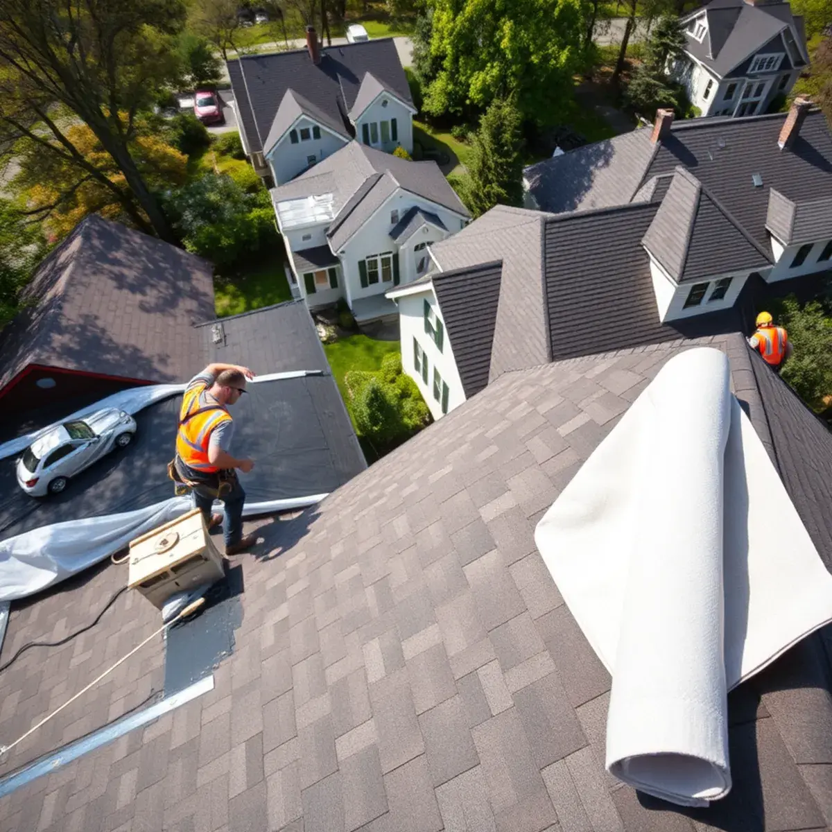 Roof replacement project near Rye Brook, NY