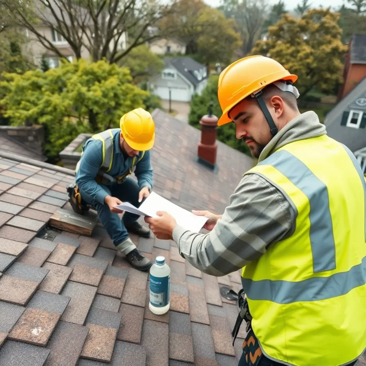 Storm damage roof repair near Rye, NY