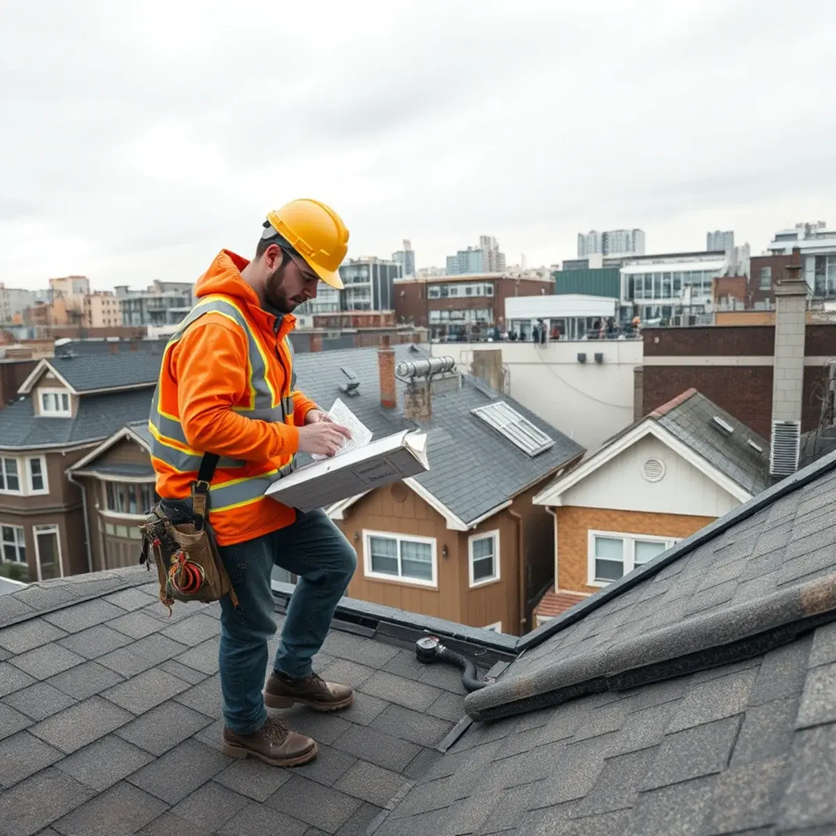 Storm damage roof repair near Soundview, NY