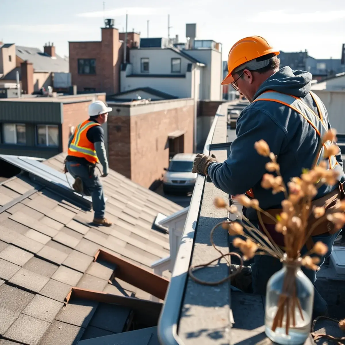 Gutter protection and roof drainage work near Soundview, NY