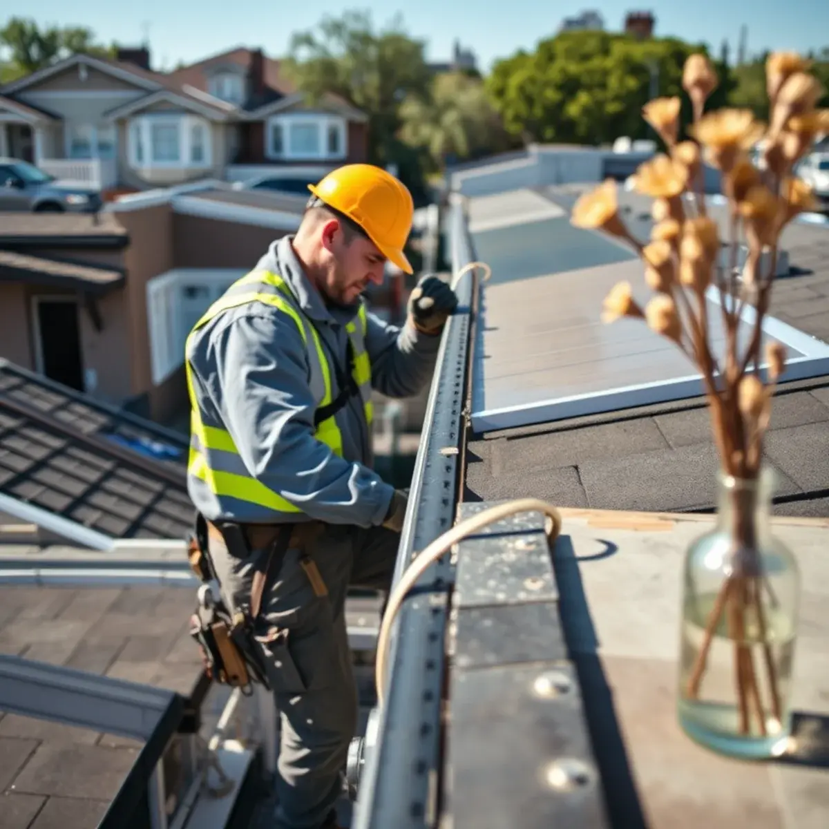 Gutter protection and roof drainage work near Springfield Gardens, NY