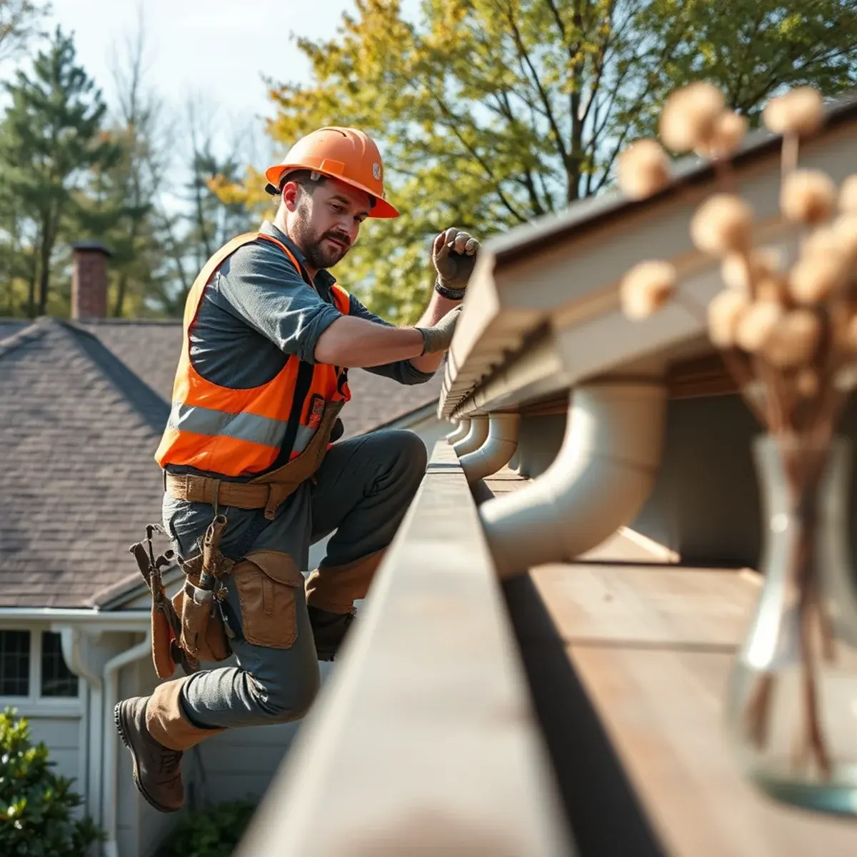 Gutter protection and roof drainage work near Stone Ridge, NY