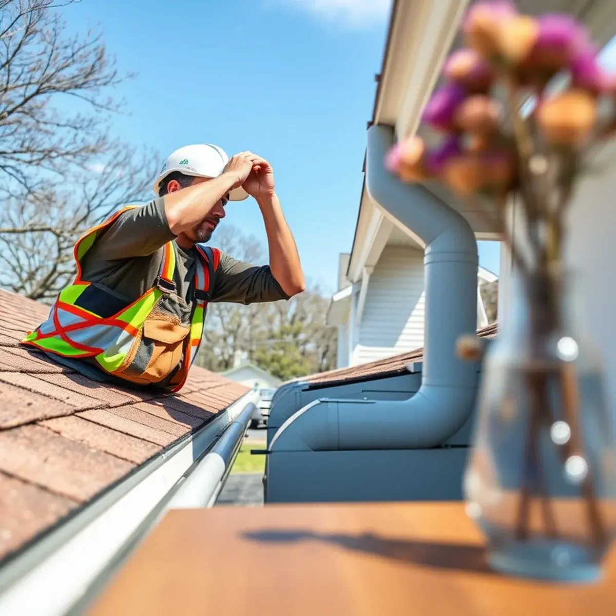 Gutter protection and roof drainage work near Stony Brook, NY
