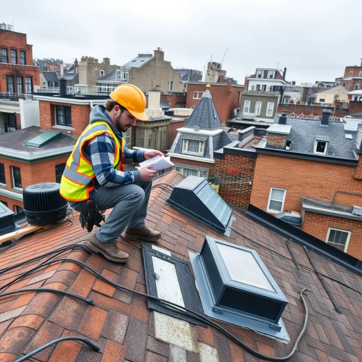 Storm damage roof repair near Stuyvesant Town, NY