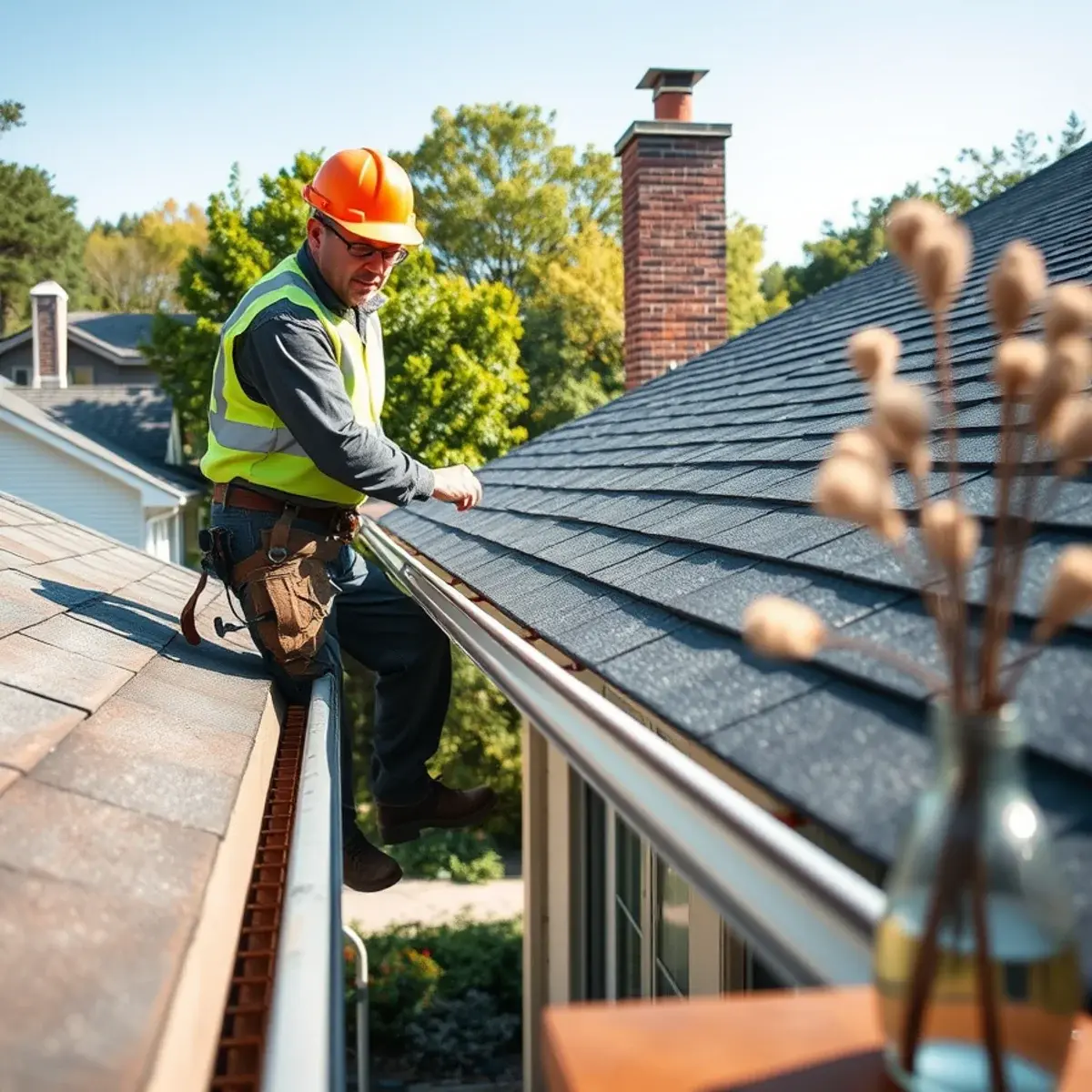 Gutter protection and roof drainage work near Suffern, NY