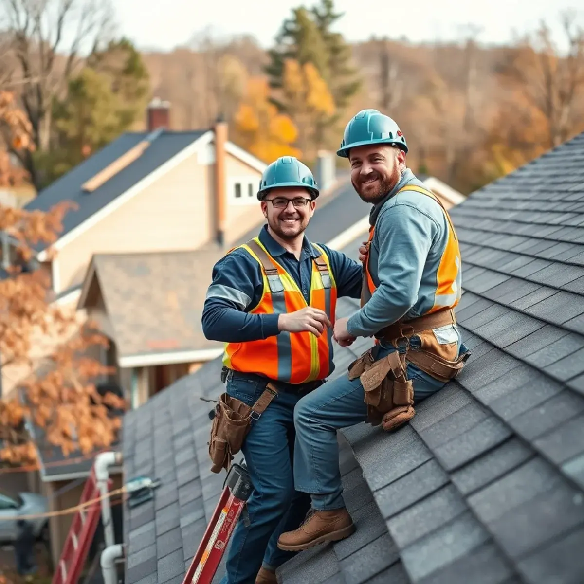 Roofing contractor working on a home in Sullivan County, NY