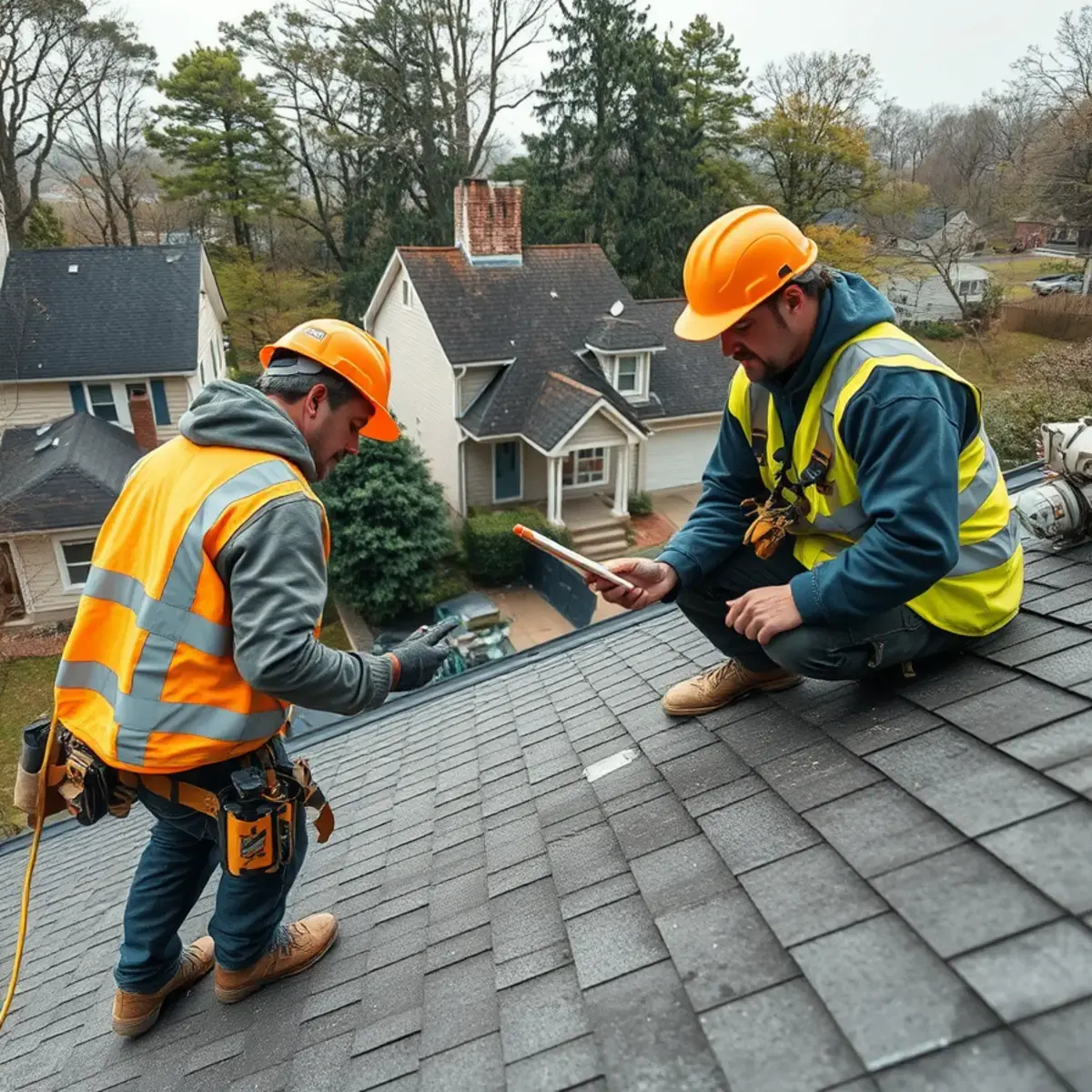 Storm damage roof repair near Thiells, NY