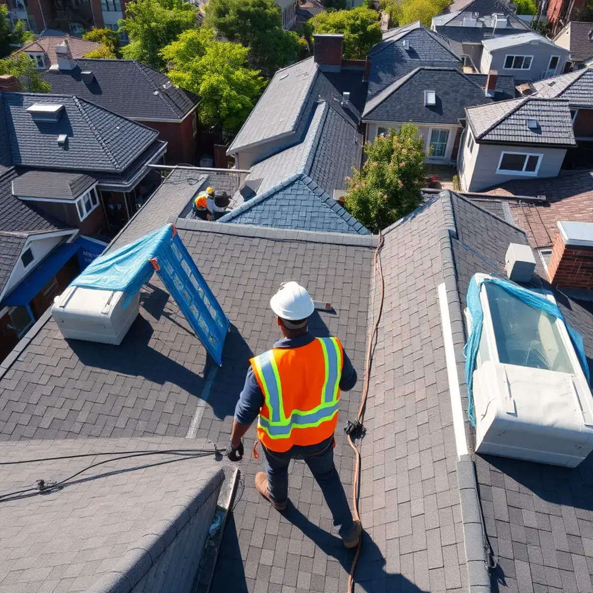 Roof replacement project near Throggs Neck, NY