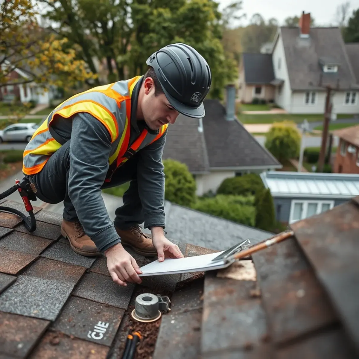 Storm damage roof repair near Tuckahoe, NY