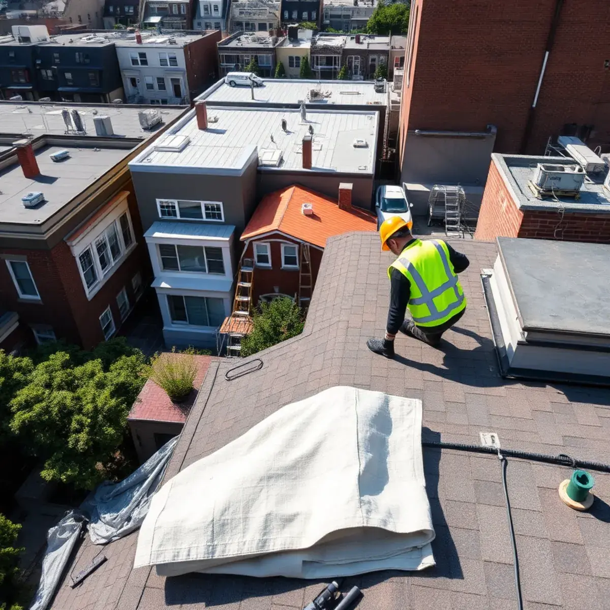 Roof replacement project near University Heights, NY