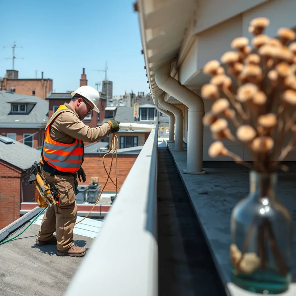 Gutter protection and roof drainage work near Upper East Side, NY