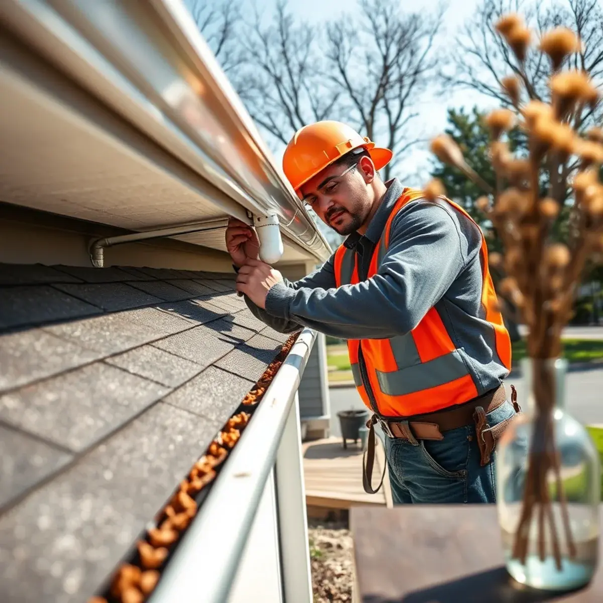 Gutter protection and roof drainage work near Wading River, NY